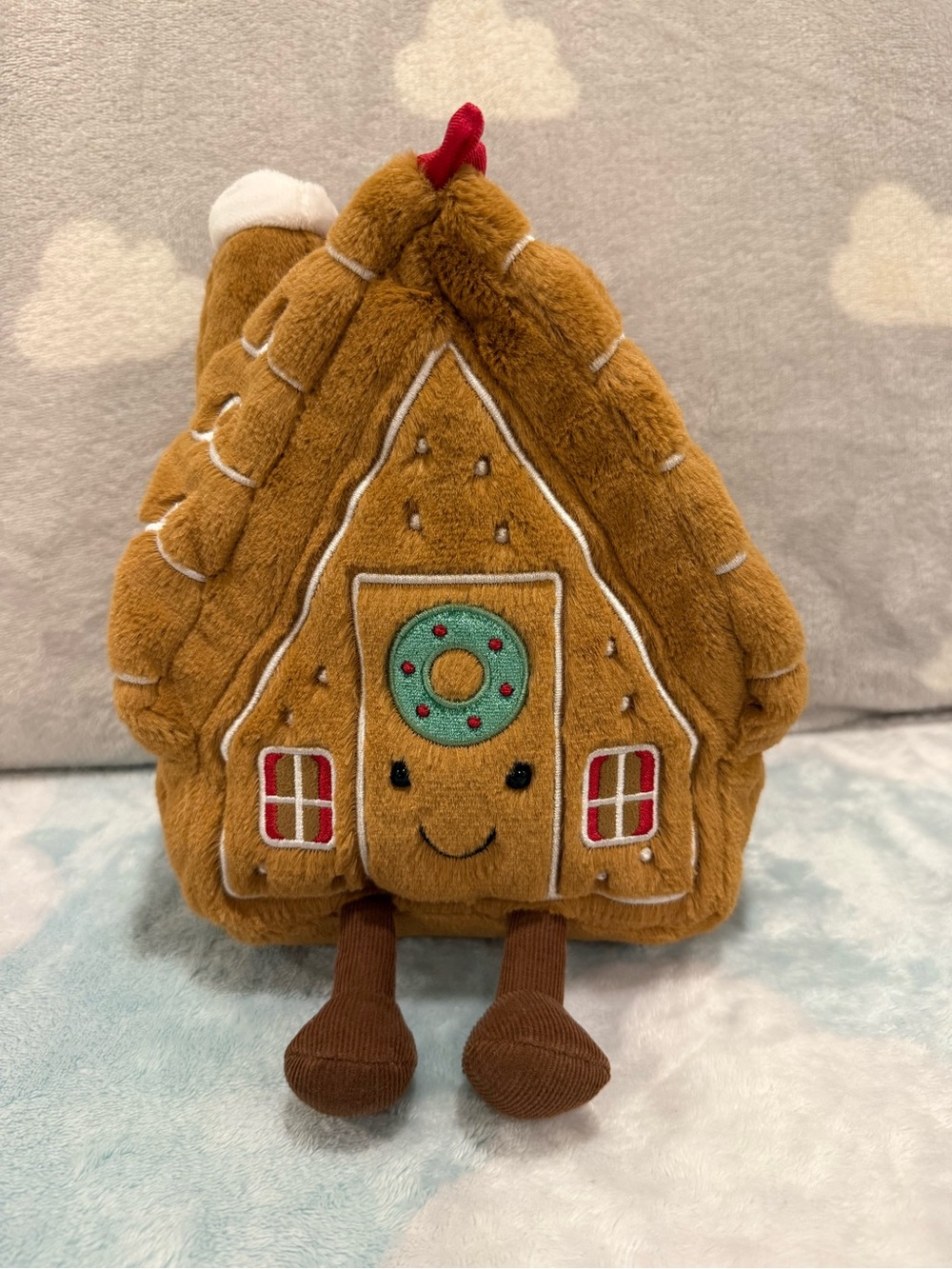 Jellycat Amuseable Gingerbread House BNWT Retired - Authentic